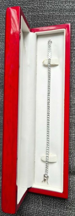 Bransoletka tenisówka białe złoto, Brylanty 61szt., 18cm, 11gr