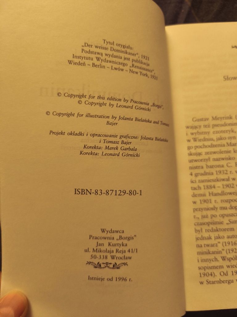 Biały dominikanin Gustav Meyrink