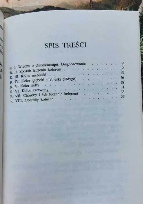 Książka "Chromoterapia czyli wiedza o leczeniu chorób kolorami" Jwala