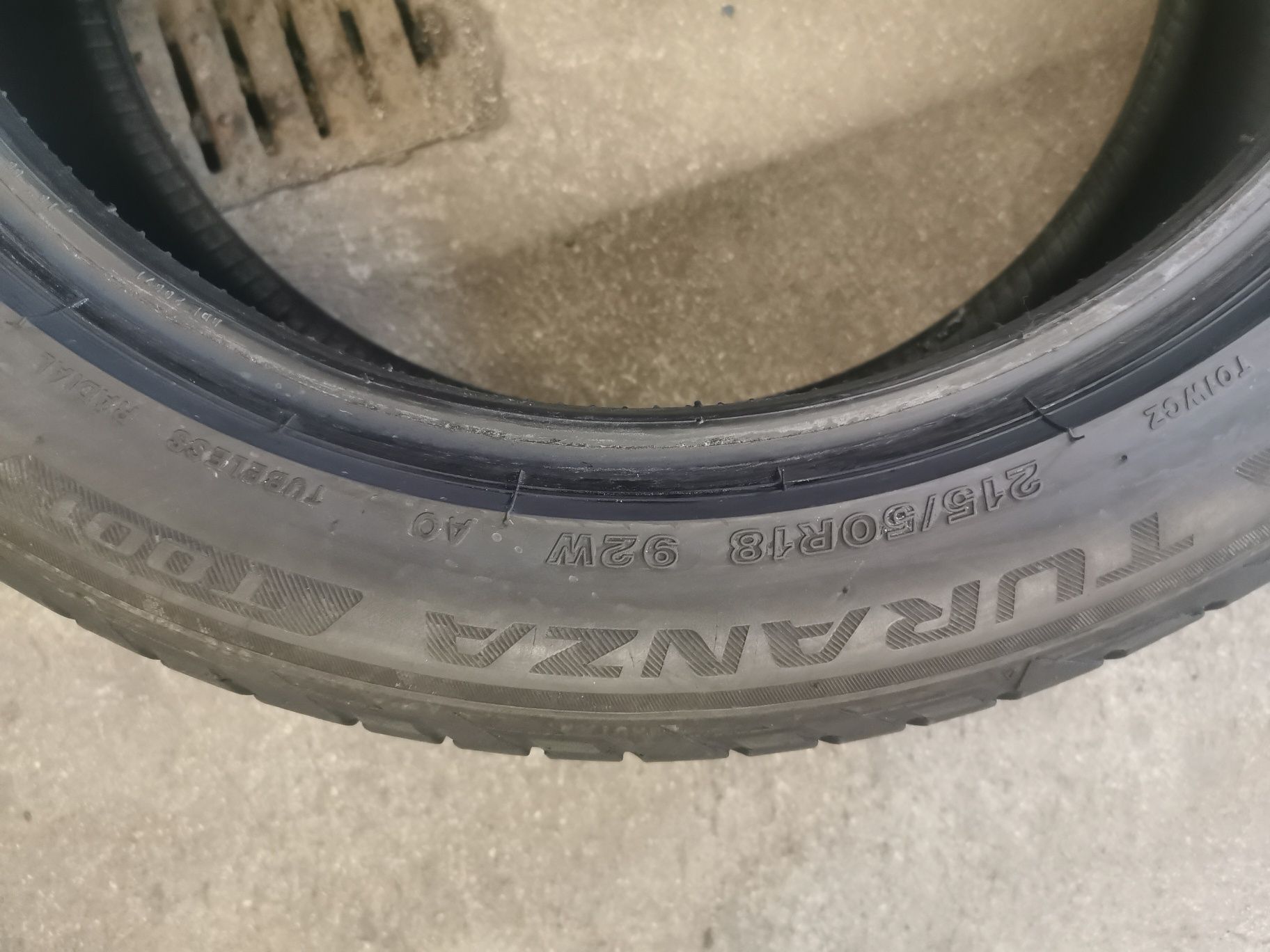 Komplet opon 215/50R18 92W Bridgestone Turanza  2019 rok