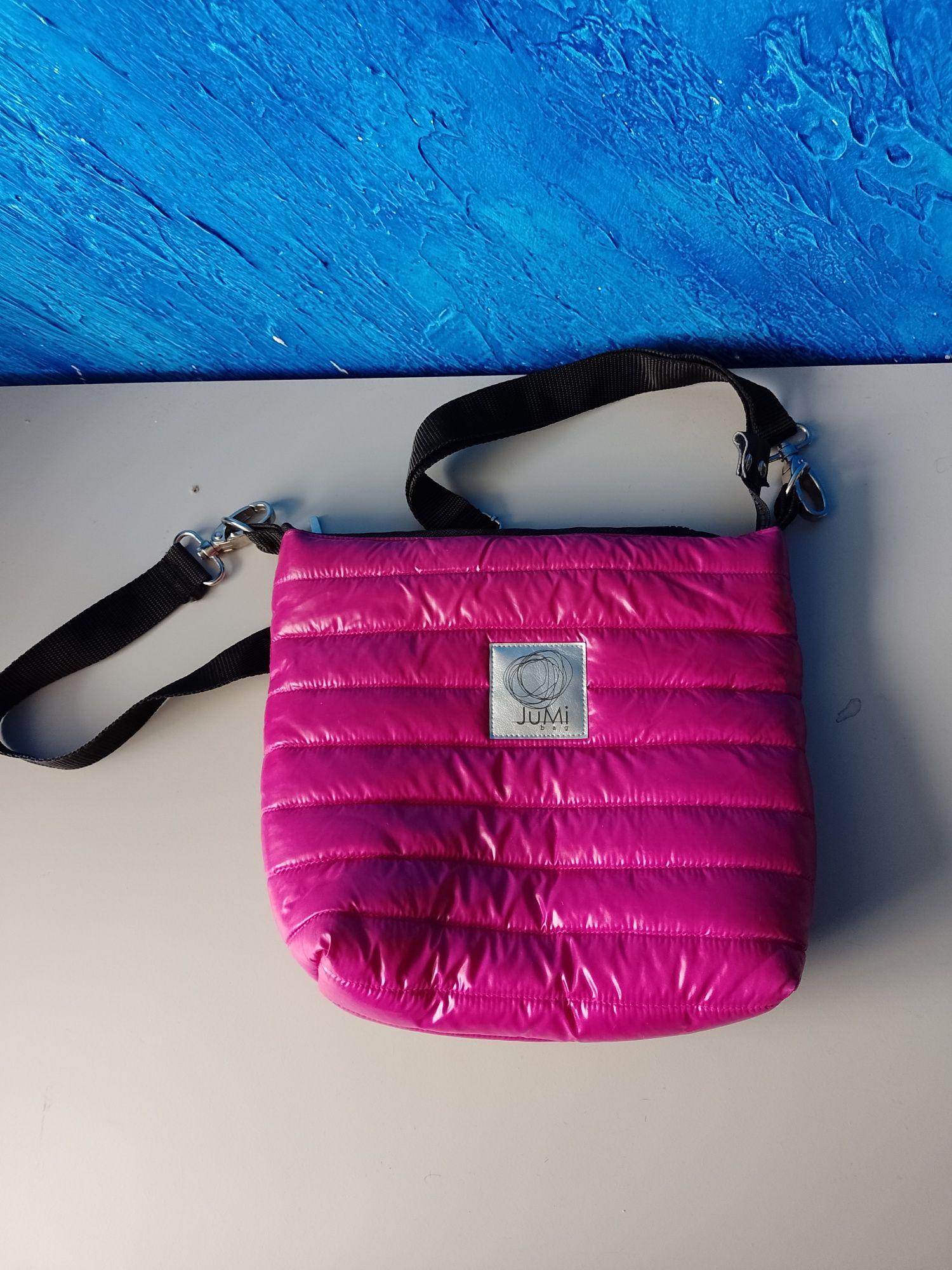 Jumi bag śliczna różowa torebka fuksja 27x27