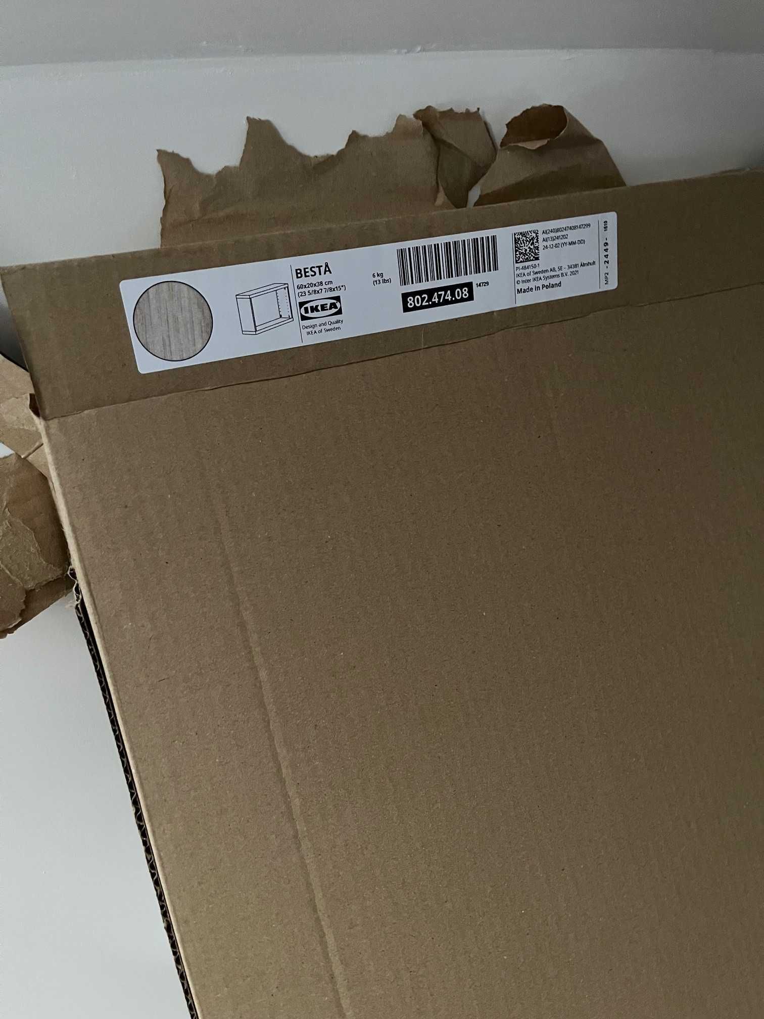 IKEA BESTA 60x20x38 cm półka do zabudowy w kolorze dąb