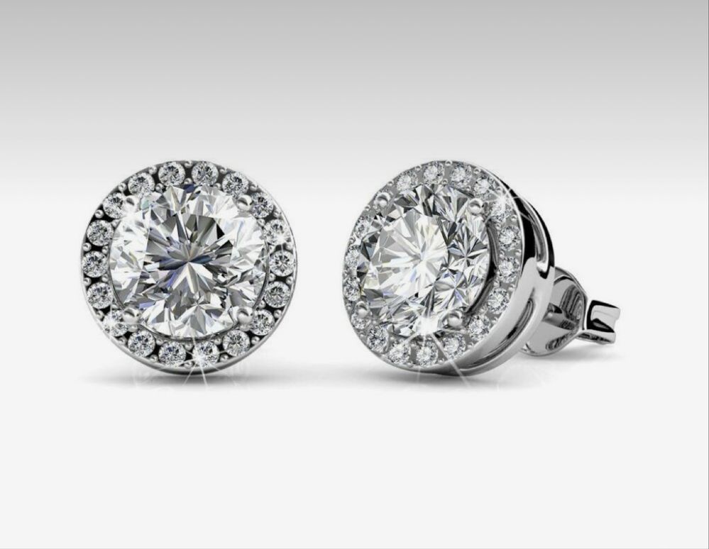 Сережки з діамантами,серьги с бриллиантами, 0,50 ct