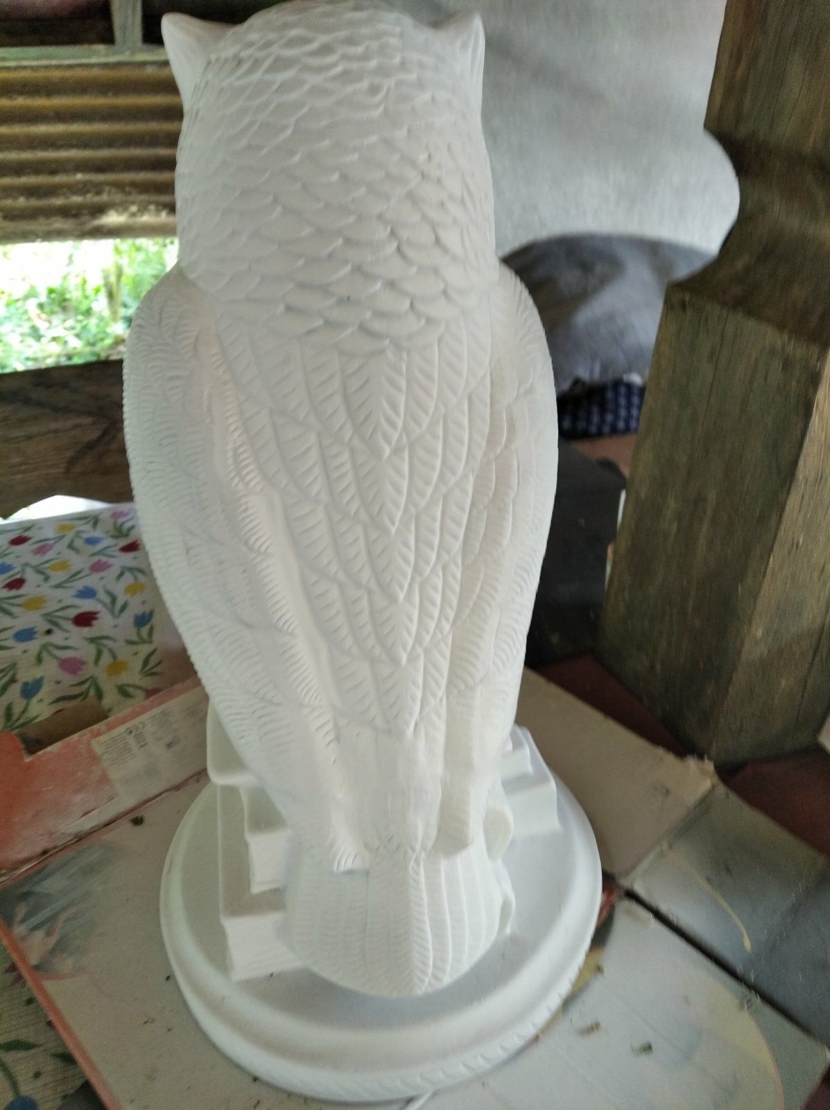 Статуэтка Совы белая гипсовая  45 см