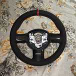 Volante Mini R50 R53 Cooper S JCW em camurça com fibra de carbono