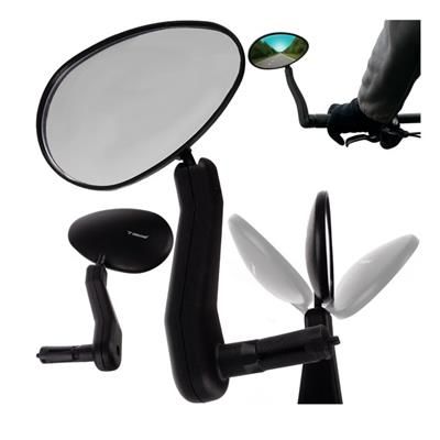 Lusterko rowerowe lewe regulowane czarne