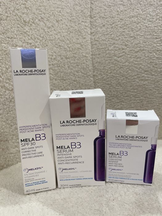 Дієві крема та сироватки пігментації La Roche Posay mela B3 та Єгипет