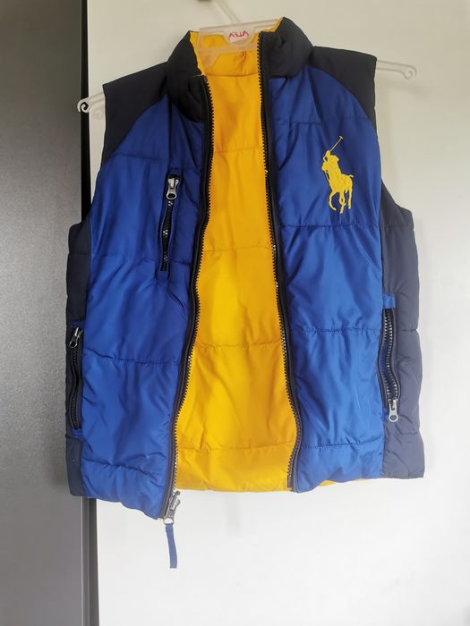 Kamizelka bezrekawnik Polo Ralph Lauren 128 / 134 roz 7 dwustronna
