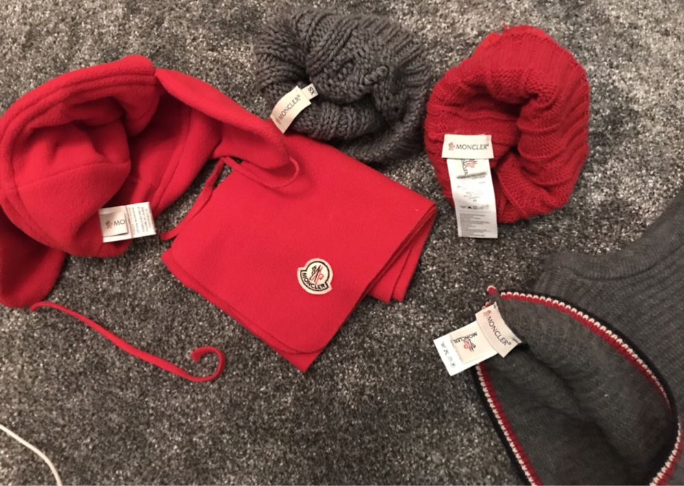 Moncler оригинал шапка ,шарф ,шапочка,набор