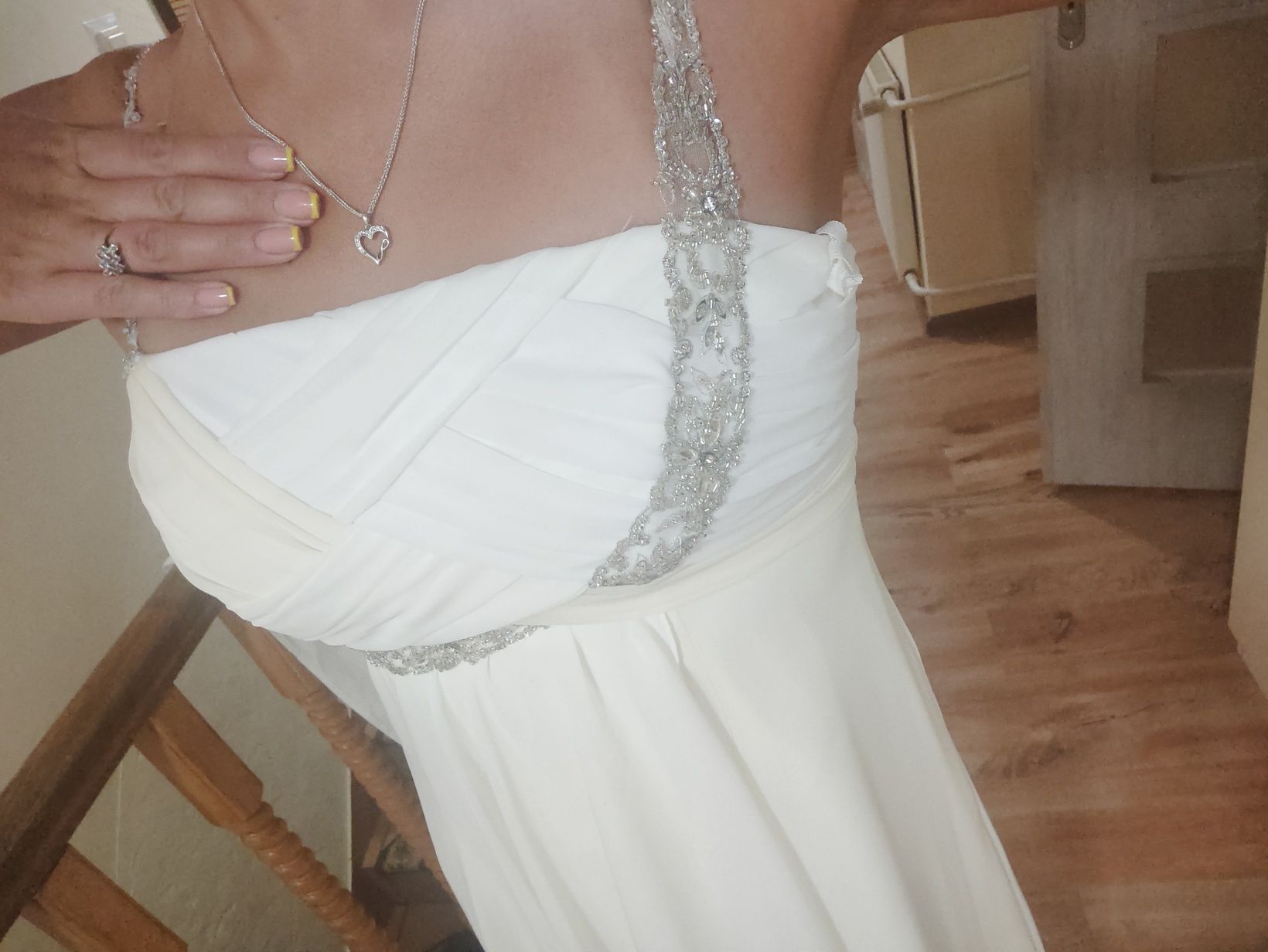 Suknia ślubna kolor biały z ecru