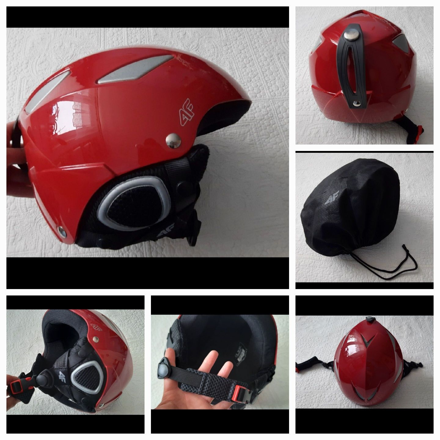 Kask 4F XS 50-52 nowy bordowy/ czerwony. Nowy nie używany.