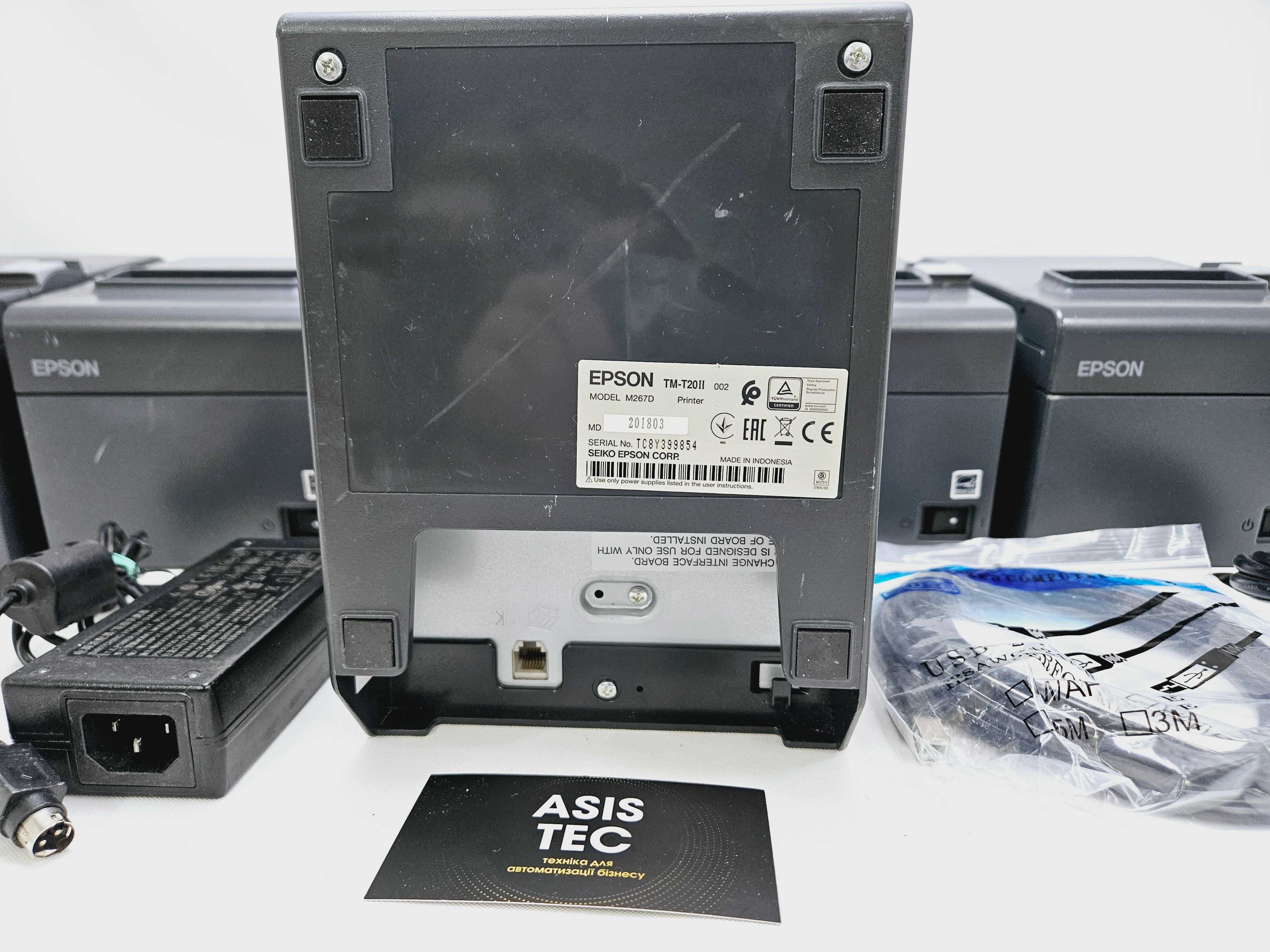 EPSON TM-T20II принтер чеків з автообрізкою, ширина 80мм 200мм/сек USB