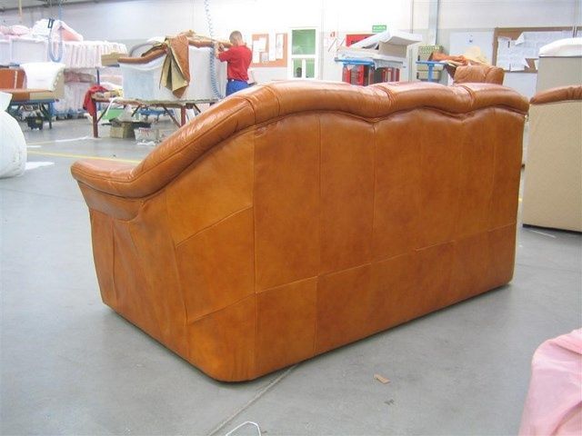 Zestaw komplet wypoczynkowy Sofa + 2 fotele naturalna skóra PRODUCENT