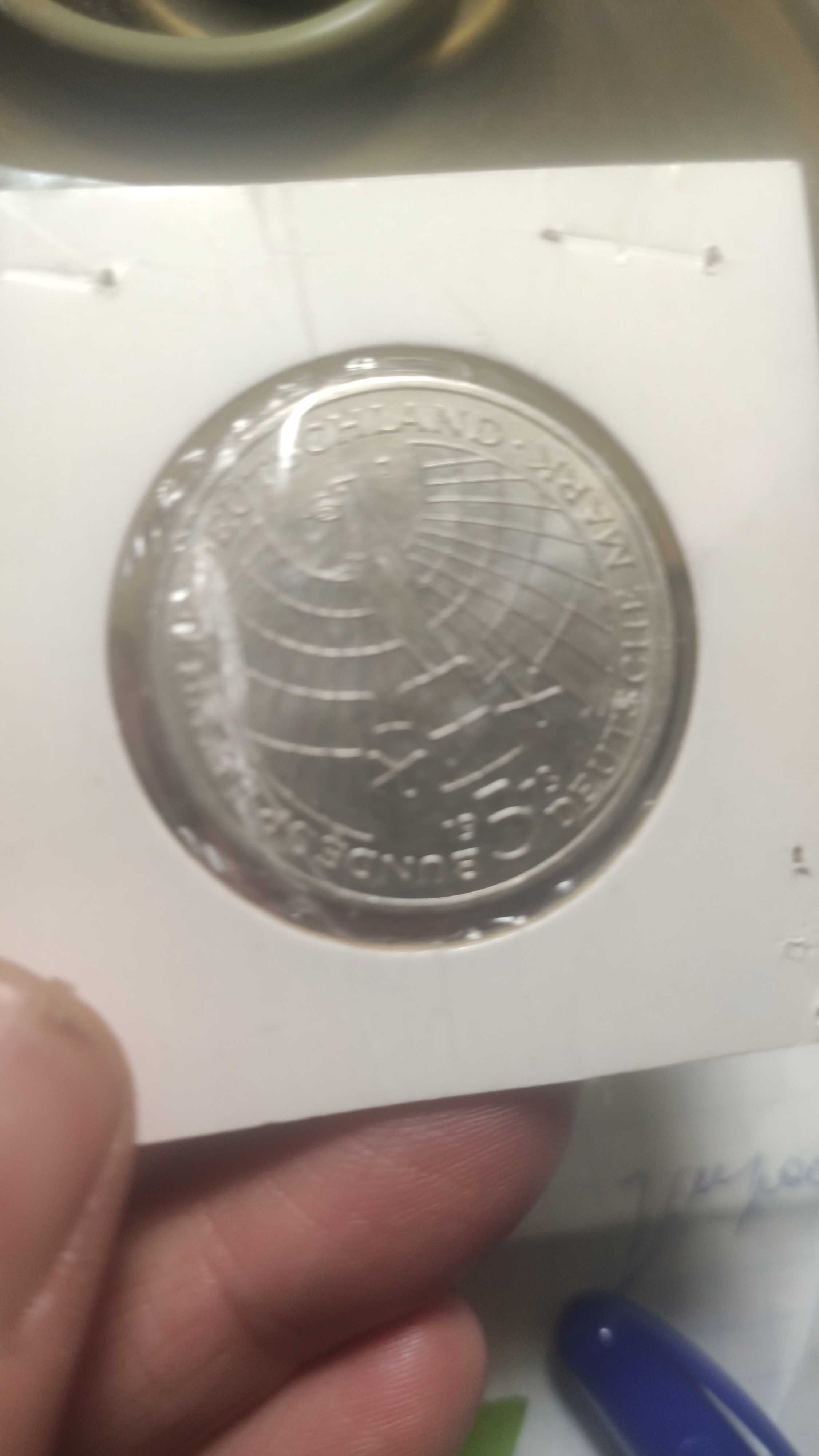 Германия 5 марок 1973г. 500 лет Копернику солнечная сис-ма серебро UNC