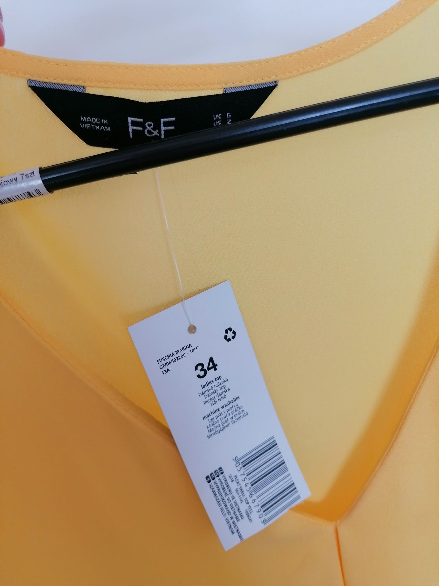 F&f żółta bluzka xs r. 34
