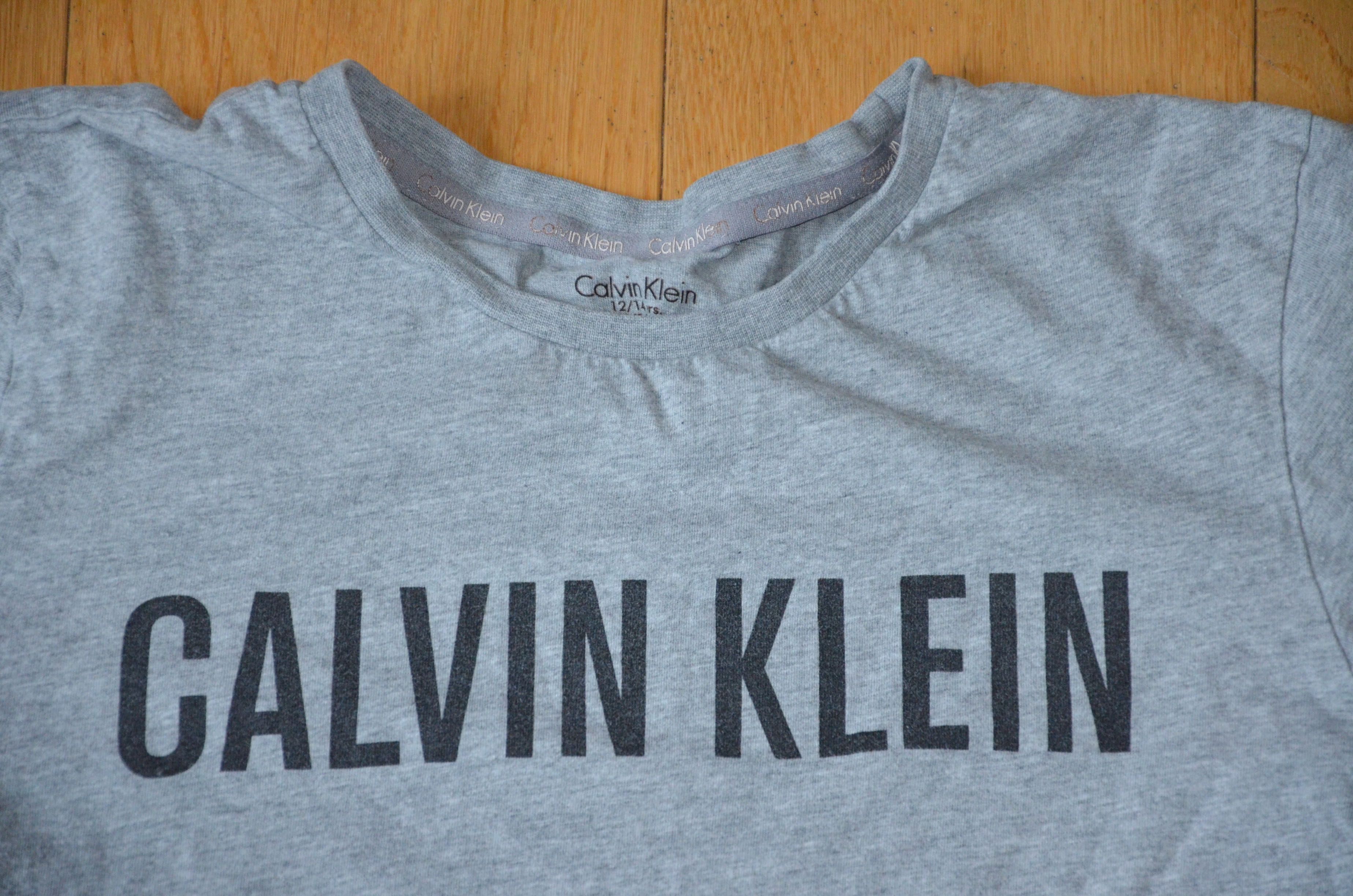 Calvin Klein t-shirt 12-14 lat 152-164 cm szara