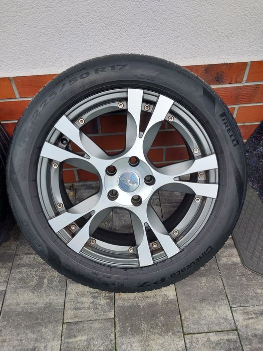 Felgi 17 PLW 5x112 et45 opony letnie Pirelli 225 50 r17 ładny stan