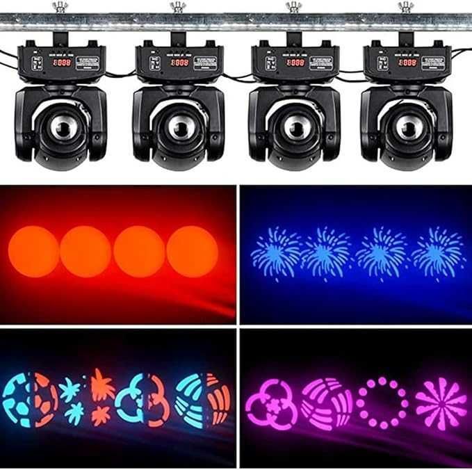BETOPPER Moving Head Oświetlenie Imprezowe Sceniczne LED 7x Gobo 35W
