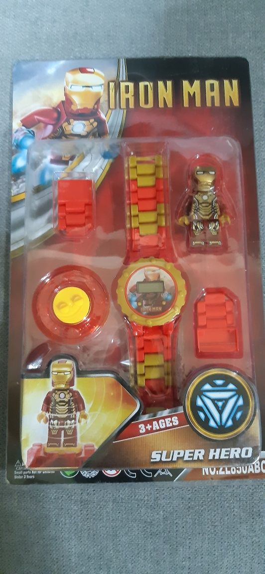 Zegarek BATMAN spiderman HULK z figurką jak LEGO KAI JAY COLE wzory