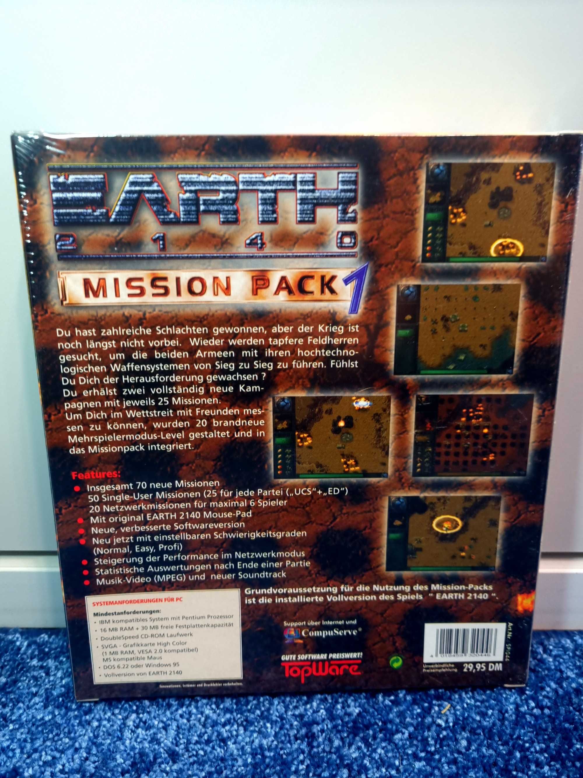 Earth 2140 Mission Pack 1 + Podkładka - PC Big Box DE Nowy w Folii