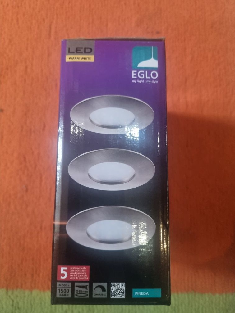 Wbudowane reflektory LED Eglo, 3szt  po 6W