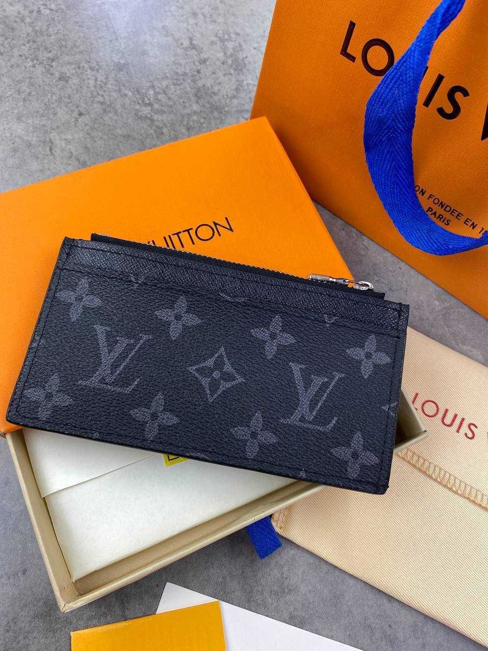 Кардхолдер Луи Виттон черный кошелек Louis Vuitton картхолдер LV