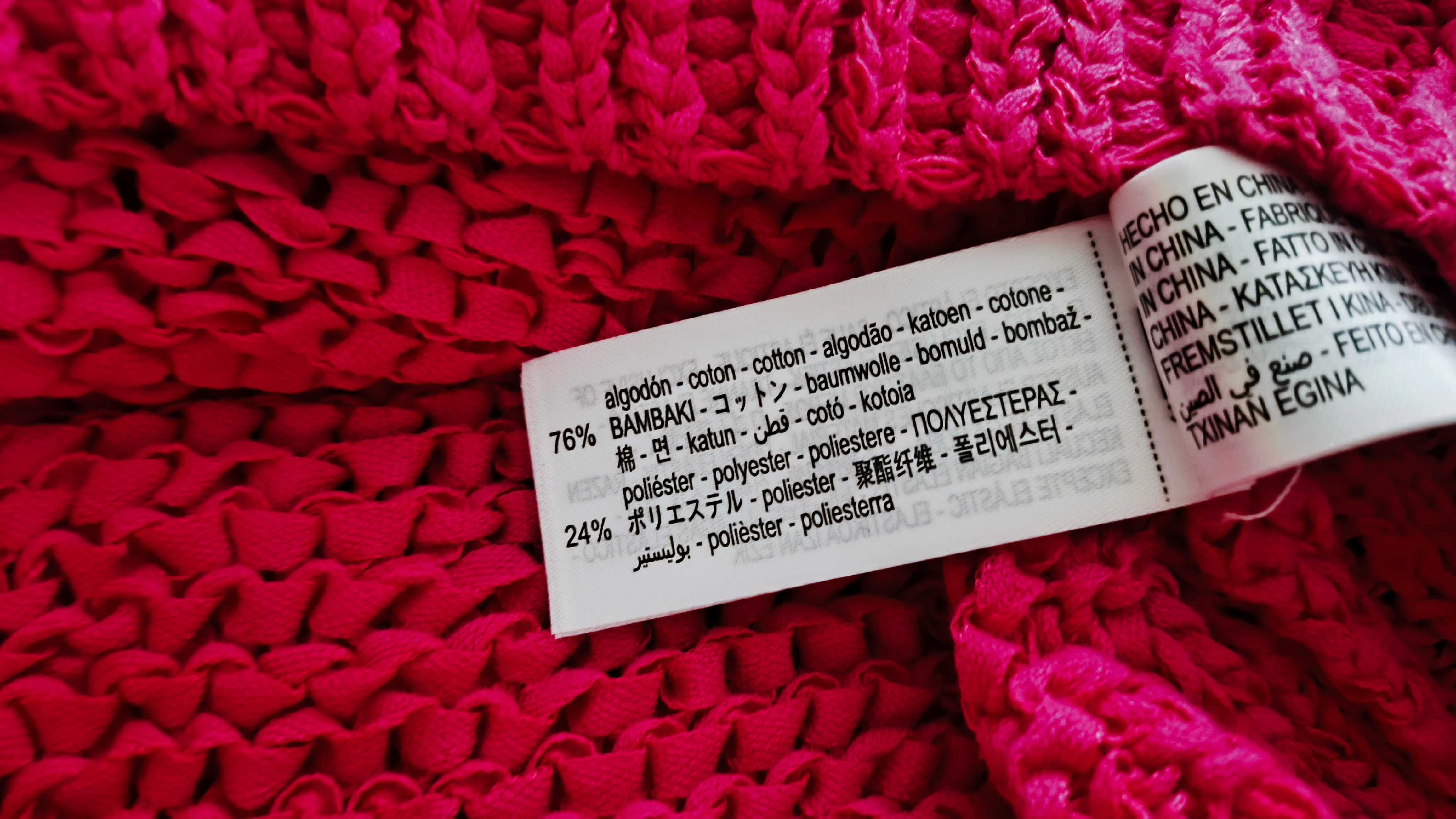 Sweter Zara M Sweterek fuksja