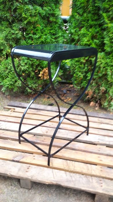 stolik boczny biórko stolik pomocniczy stalowy designerski