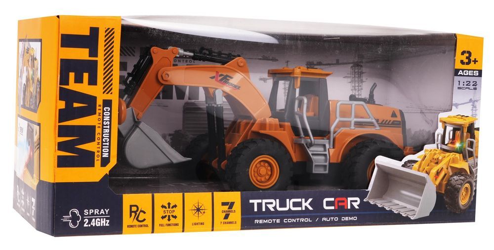 Koparka Z Funkcją Świateł I Dymu R/C Zdalnie sterowane