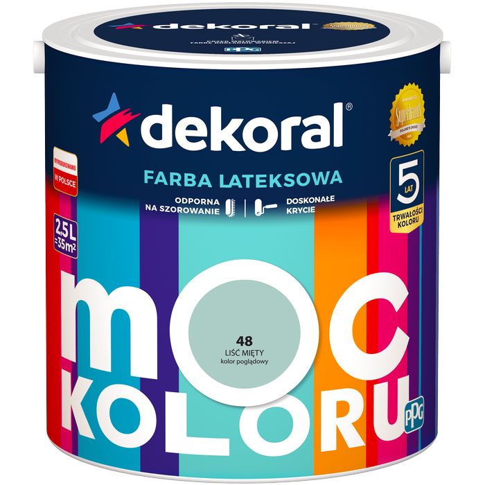 Dekoral Farba MOC KOLORU 2,5l 48 Liść Mięty