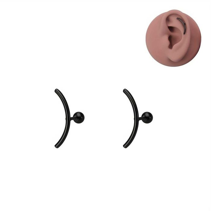 Kolczyki do przekłuwania chrząstki ze stali nierdzewnej, tragus helix