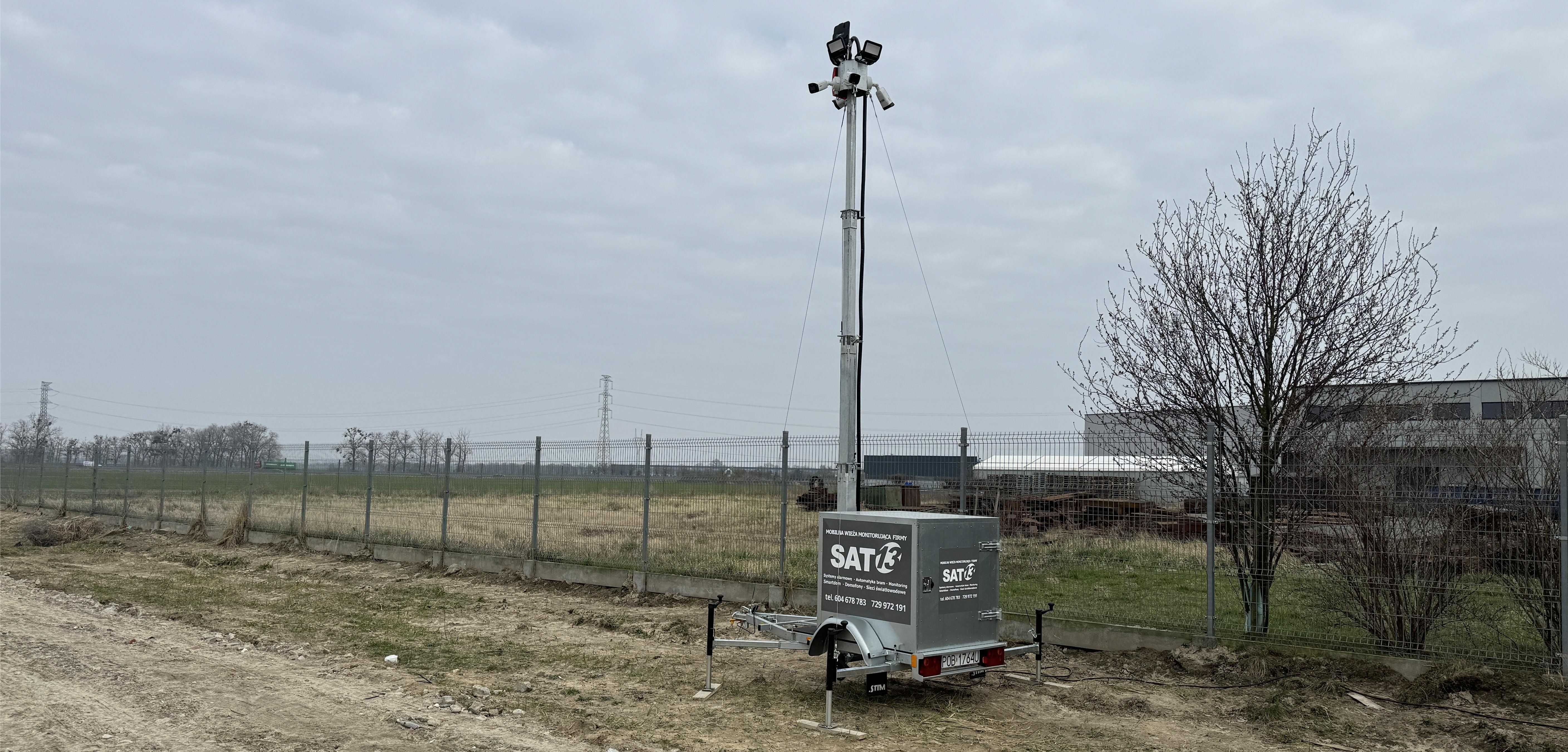 Wieża monitorująca, monitoring 24h alarm