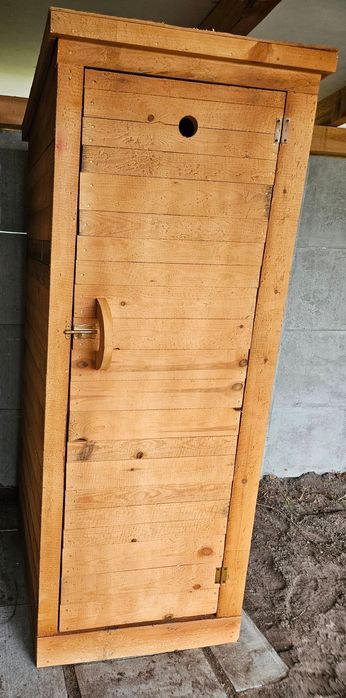 Wc toaleta budowlana  wychodek kibel drewniany na działkę budowę