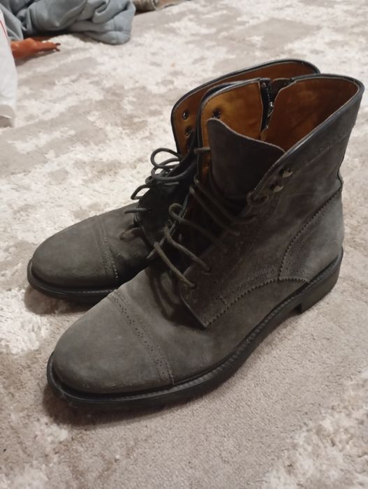 Шкіряні  чоловічі чоботи ботинки Santoni 44розмір