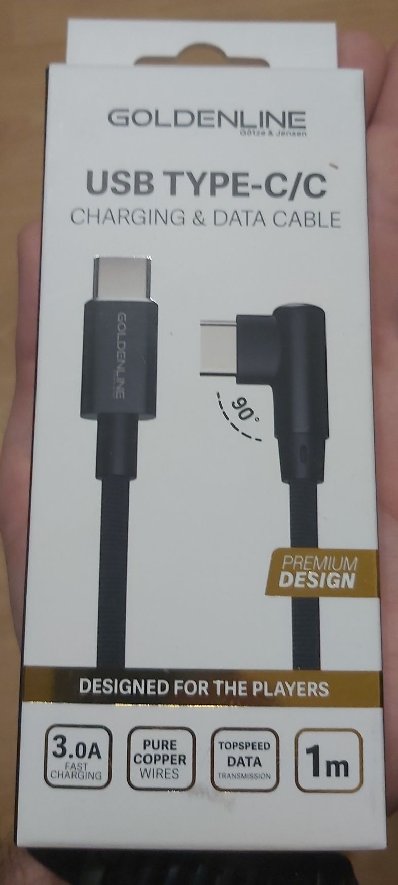 Kabel przewód USB-C GOTZE & JENSEN metrowy