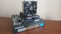 Intel Core I5-12400f + Gigabyte B660M + RAM Fury DDR4 + Chłodzenie