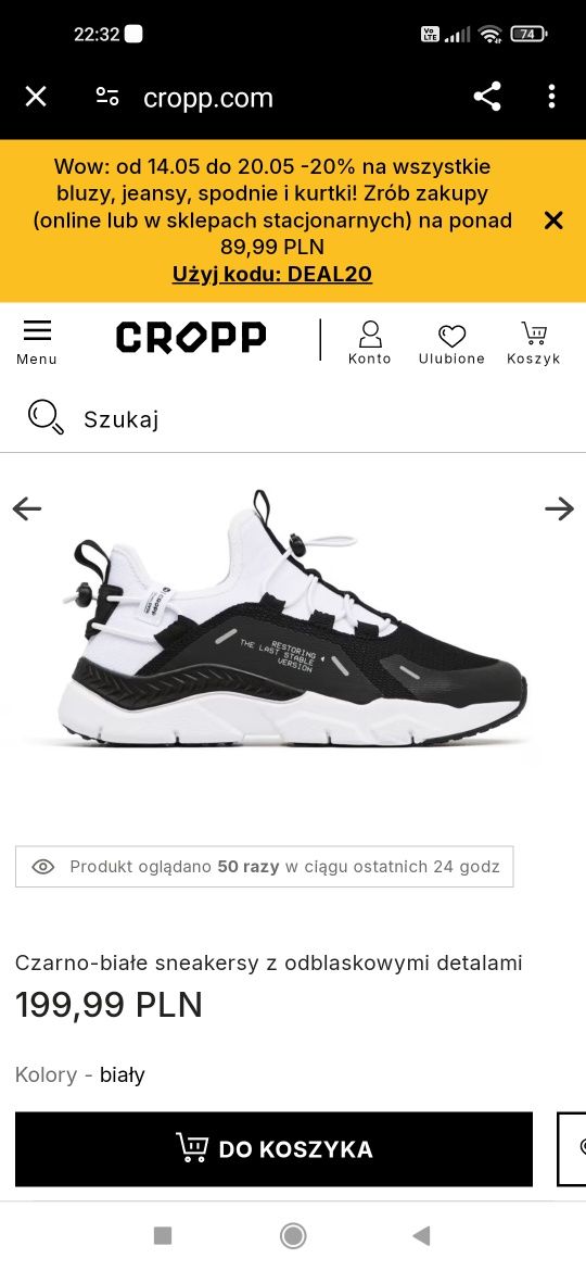 Adidasy Cropp r.45 męskie Nowe