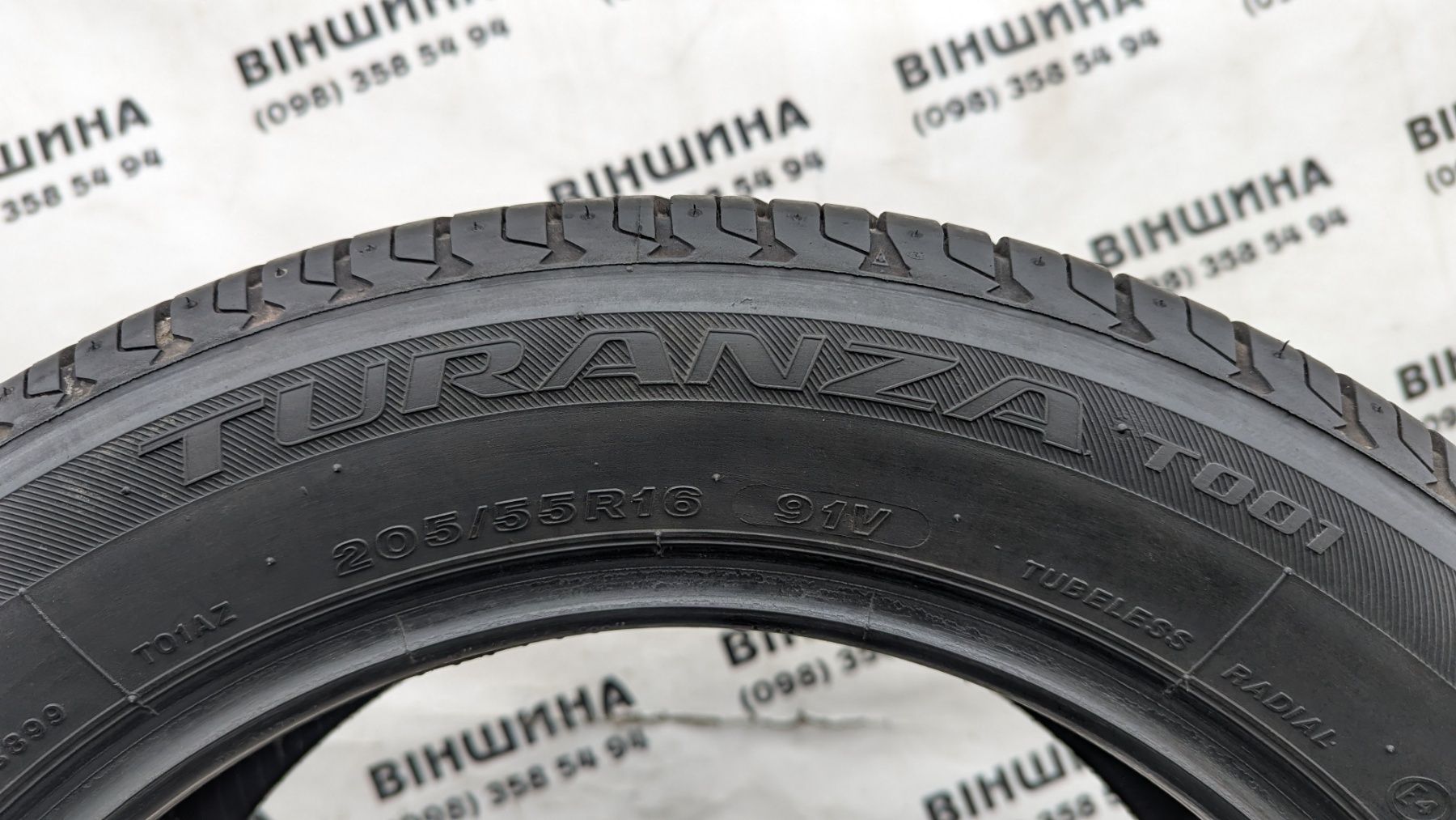 Шини 205/55 R 16 Bridgestone Turanza T001. Літо пара. Колеса склад.