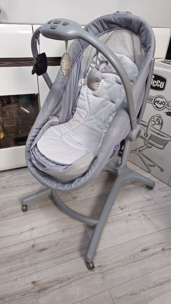 Łóżeczko Chicco baby hug 4in1 air tacka materac Rucken