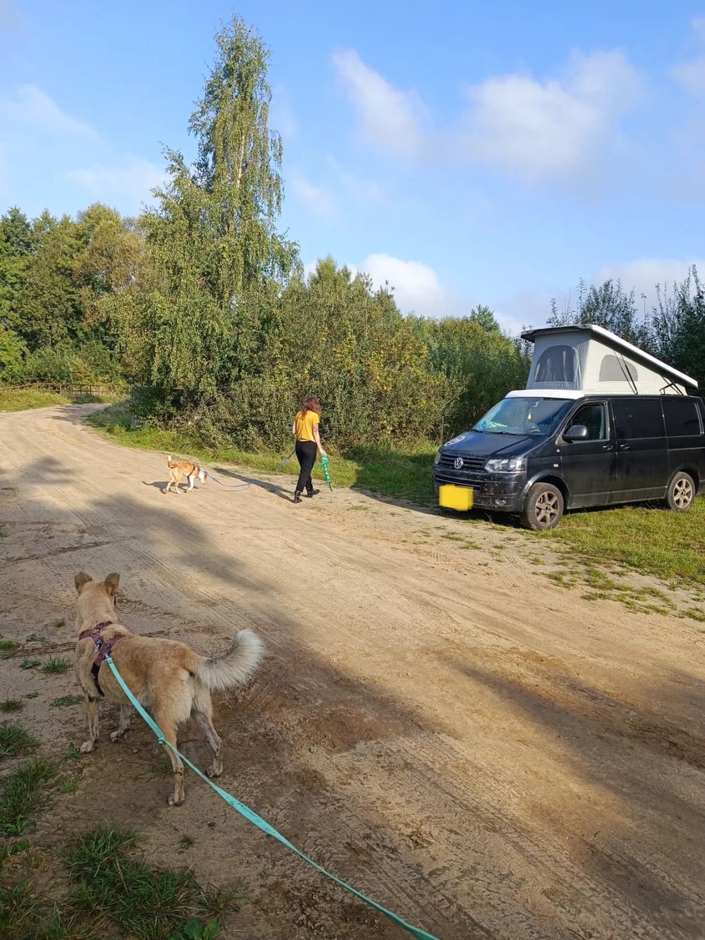 Volkswagen Transporter VW T5 Kamper · Podnoszony dach z łóżkiem · Panele słoneczne · Ogrzewan