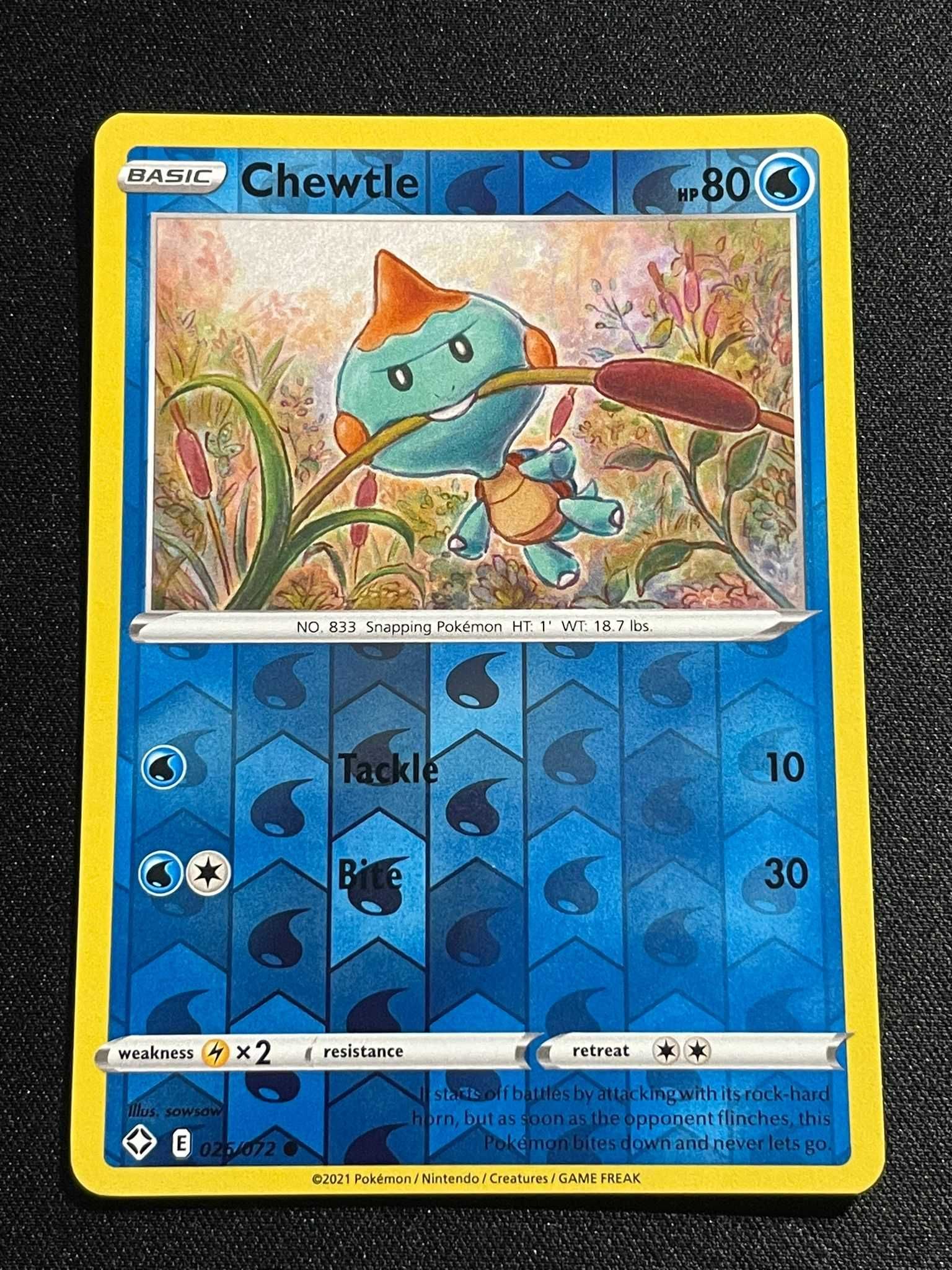 Carta Pokémon Chewtle 26/72 Shining Fates