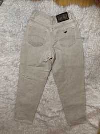 Spodnie damskie Armani Jeans rozmiar 30 S M beżowe wysoki stan