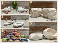 Dekoracja dla domu| Handmade| Wazon na sukulenty| Figurka dekoracyjna