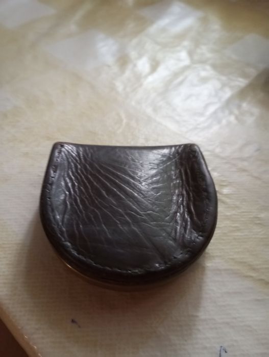 Шкіряний кошельок, гаманець для копійок. Часів ссср
