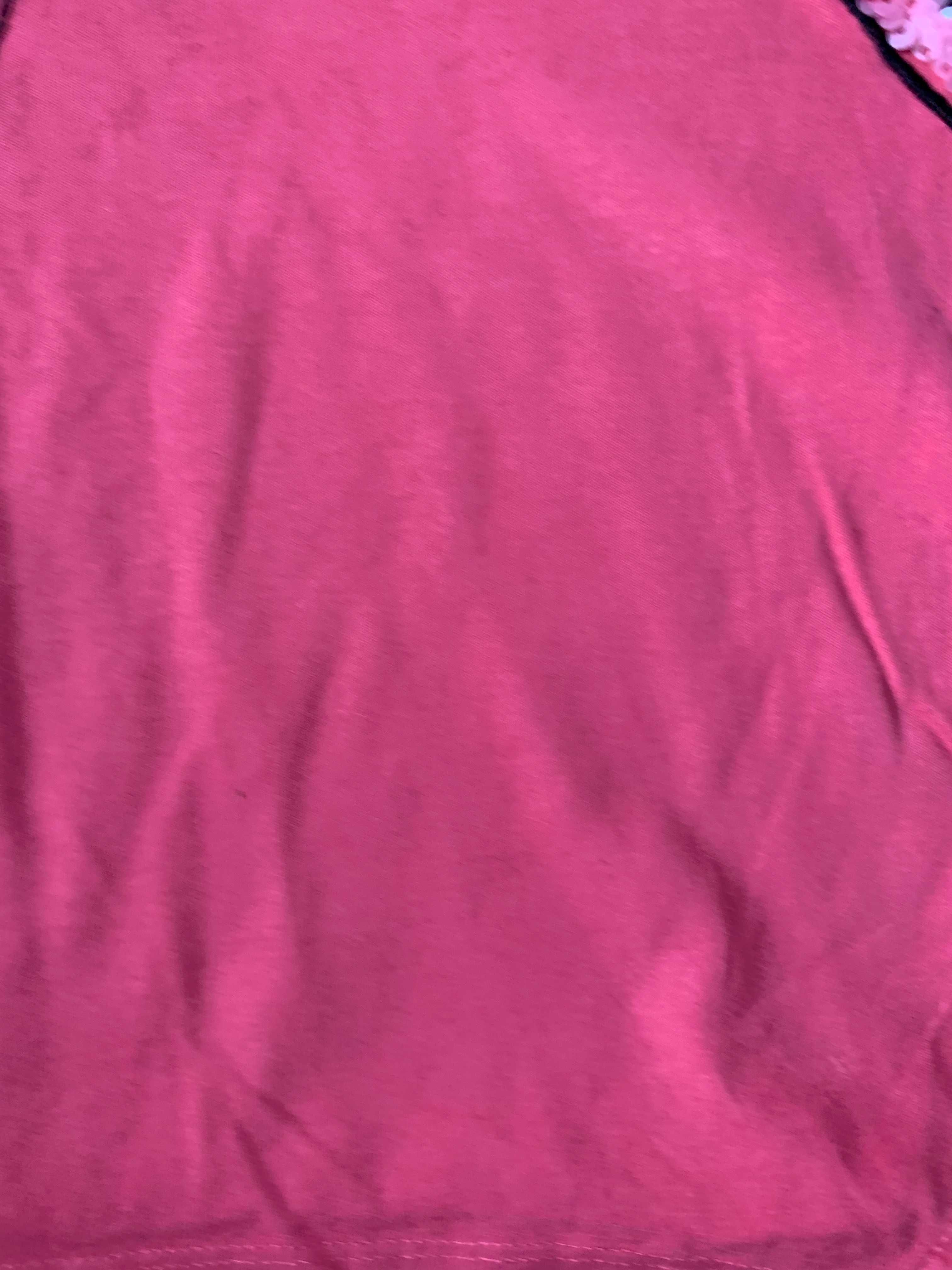 Zara Różowa Pantera różowa bluzka w długi rękaw cienka bluza 164