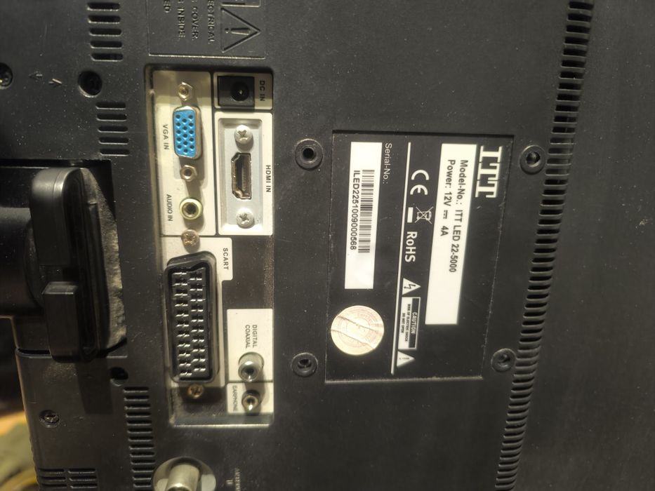 Telewizor ITT 22 cale 12V/220 dekoder antena DVB-T2