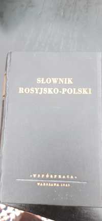 Słownik polsko rosyjski i rosyjski polski.