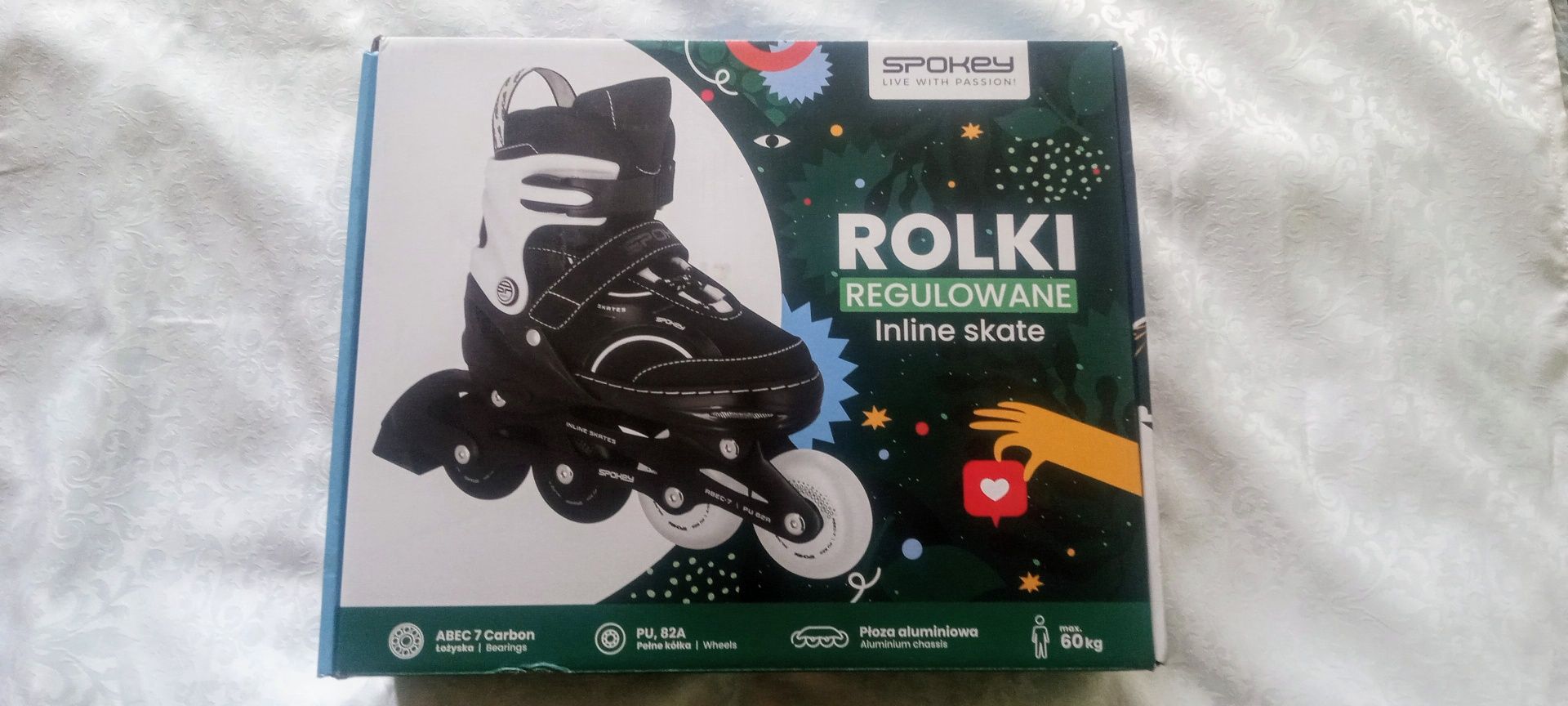 łyżworolki, regulowane, nr 38-41, Spokey, max 100 kg, sport, rolki