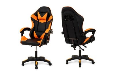 Крісло Геймерське Слім Чорний/Помаранчевий
