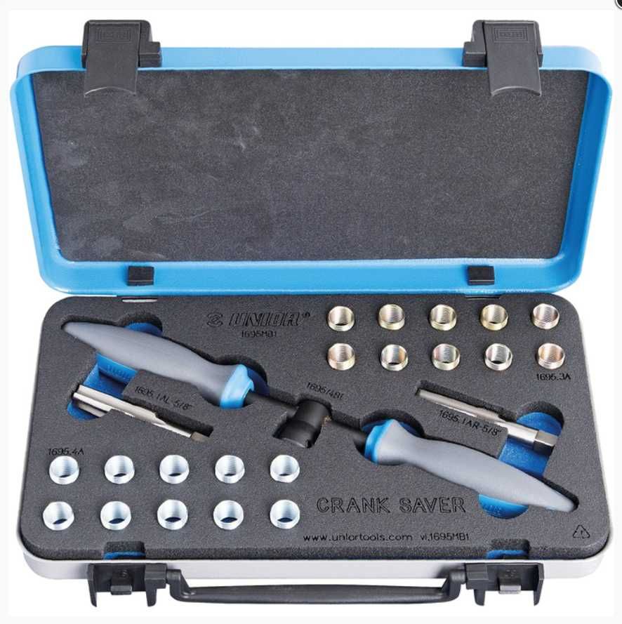 Zestaw do naprawy gwintów w pedałach Unior Crank Saver Kit 1695MB1